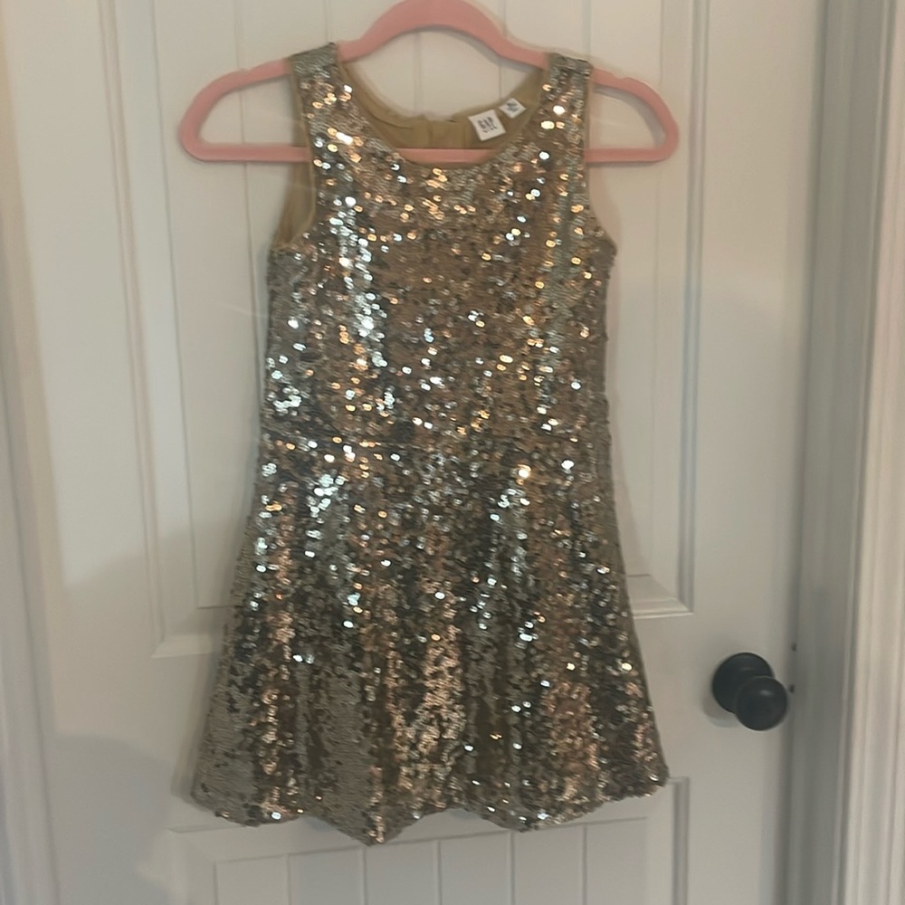Gap Kids size 8 gold sequin dress